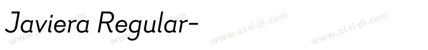 Javiera Regular字体转换